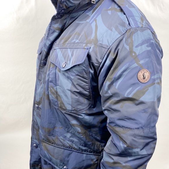 Polo Ralph Lauren Down Filled Blue Camo Field Coat - Picture 6 of 15
